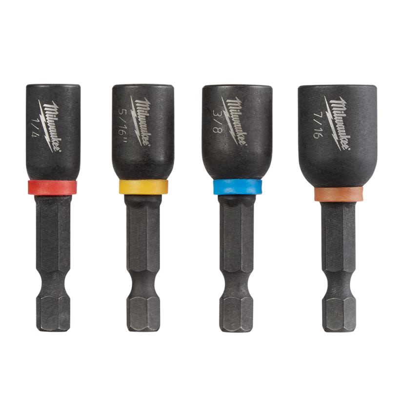 Milwaukee 49-66-4562 Shockwave 4-Piece Magnetic Nut Driver Set